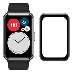 Microcase Huawei Watch Fit 2 1.74'' Tam Kaplayan Kavisli Ekran Koruyucu 3D Pet Film - Siyah