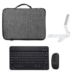 Microcase Huawei MatePad 11 (2023) Tablet Çanta + Bluetooth Klavye + Mouse + Tablet Standı - AL8112