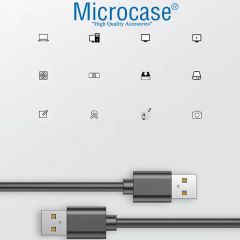Microcase USB A to USB A iki ucu Erkek Çift Taraflı USB 2.0 Kablo 100 cm AL4775