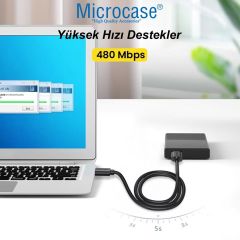 Microcase USB A to USB A iki ucu Erkek Çift Taraflı USB 2.0 Kablo 150 cm AL4776