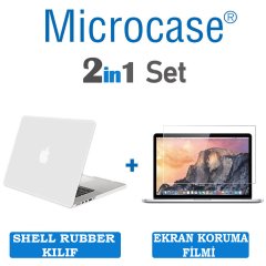 Microcase Macbook Pro 13.3 Shell Rubber Kapak Kılıf + Ekran Filmi