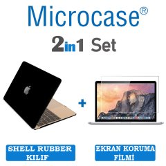Microcase Macbook Pro 13.3 Shell Rubber Kapak Kılıf + Ekran Filmi