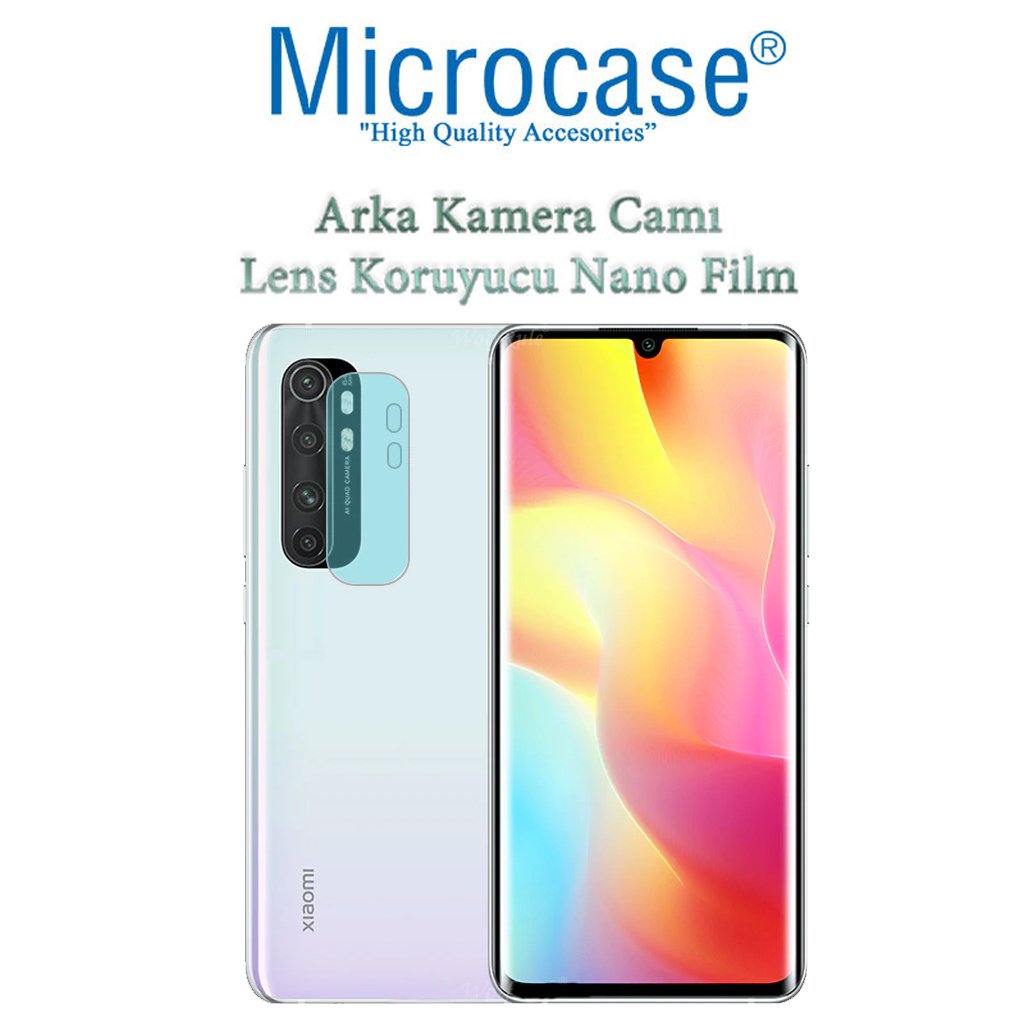 Microcase Xiaomi Mi Note 10 Lite Kamera Camı Lens Koruyucu Nano Esnek Film