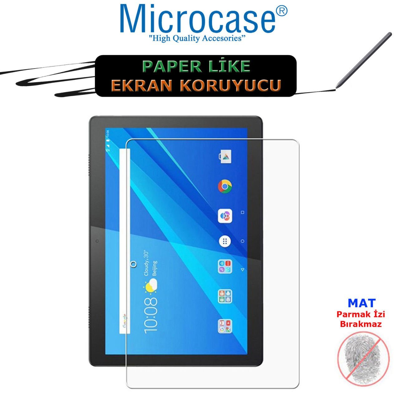 Microcase Lenovo Tab M10 TB-X505L Paper Like Pencil Destekli Kağıt Hissi Veren Mat Ekran Koruyucu