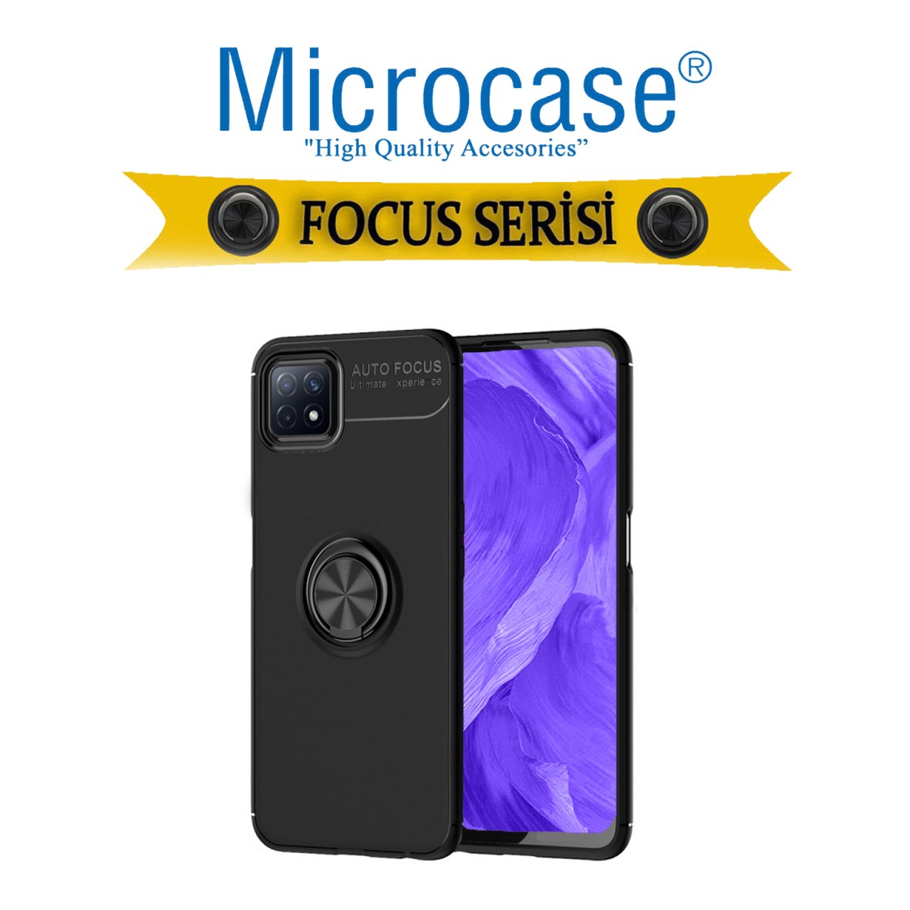 Oppo A73 Focus Serisi Yüzük Standlı Kılıf