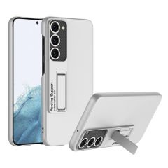 Microcase Samsung Galaxy S22 Plus ile uyumlu Standlı Sert Plastik Mat Kılıf - AL3566