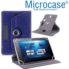 Microcase Asus ZenPad 3S 10 Z500KL 9.7 inch Universal Döner Standlı Tablet Kılıfı + Tempered Glass Cam Koruma