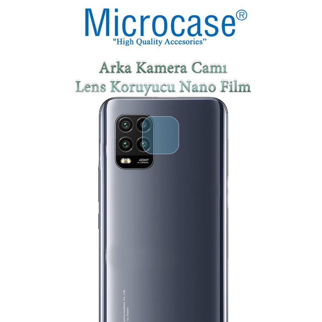 Microcase Xiaomi Mi10 Lite Kamera Camı Lens Koruyucu Nano Esnek Film