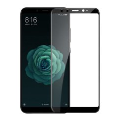 Xiaomi Mi A2 - Mi 6X Tam Kaplayan Çerçeveli Tempered Cam - Siyah