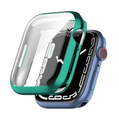 Microcase Apple Watch 7 41 mm Önü Kapalı Silikon Kılıf - Petrol Yeşili