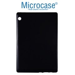 Microcase Lenovo TAB M10 TB-X505L 10.1 inch Tablet Silikon Tpu Soft Kılıf - Siyah + Tempered Glass Cam Koruma