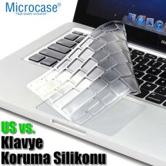 Macbook Pro 13 A1989 Touch Bar 2018 Klavye Koruyucu US Şeffaf