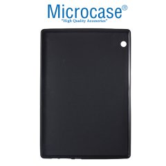 Microcase Lenovo TAB M10 TB-X505L 10.1 inch Tablet Silikon Tpu Soft Kılıf - Siyah + Ekran Koruma Filmi
