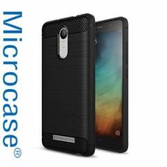 Xiaomi Redmi Note 3 Brushed Carbon Fiber Silikon TPU Kılıf + Cam