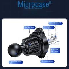 Microcase Araç İçi Mıknatıslı Izgaralıktan Kelepçeli Telefon Tutucu - AL3517