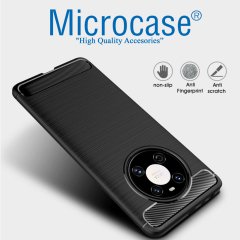 Huawei Mate 40 Brushed Carbon Fiber Silikon Kılıf