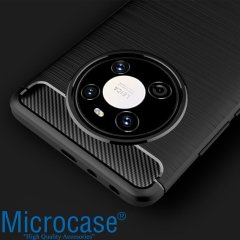 Huawei Mate 40 Brushed Carbon Fiber Silikon Kılıf