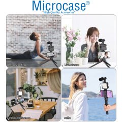 Microcase Masaüstü Ayarlanabilir Telefon Standı Video Ses Kaydı Youtuber Çekim Standı- AL4023