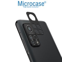 Microcase Xiaomi Mi 10T Pro Kamera Lens Koruma Halkası - Kapalı Tasarım Siyah
