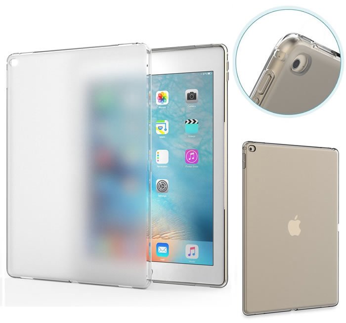 Apple iPad 2-3-4 Silikon TPU Kılıf + Ekran Filmi