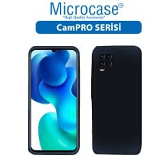 Microcase Xiaomi Mi 10 Lite CamPRO Serisi Kamera Korumalı Silikon Kılıf - Siyah