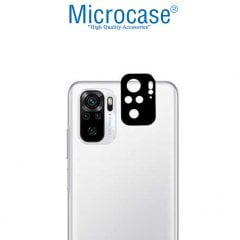 Microcase Xiaomi Redmi Note 10 Kamera Lens Koruma Halkası - Kapalı Tasarım Siyah