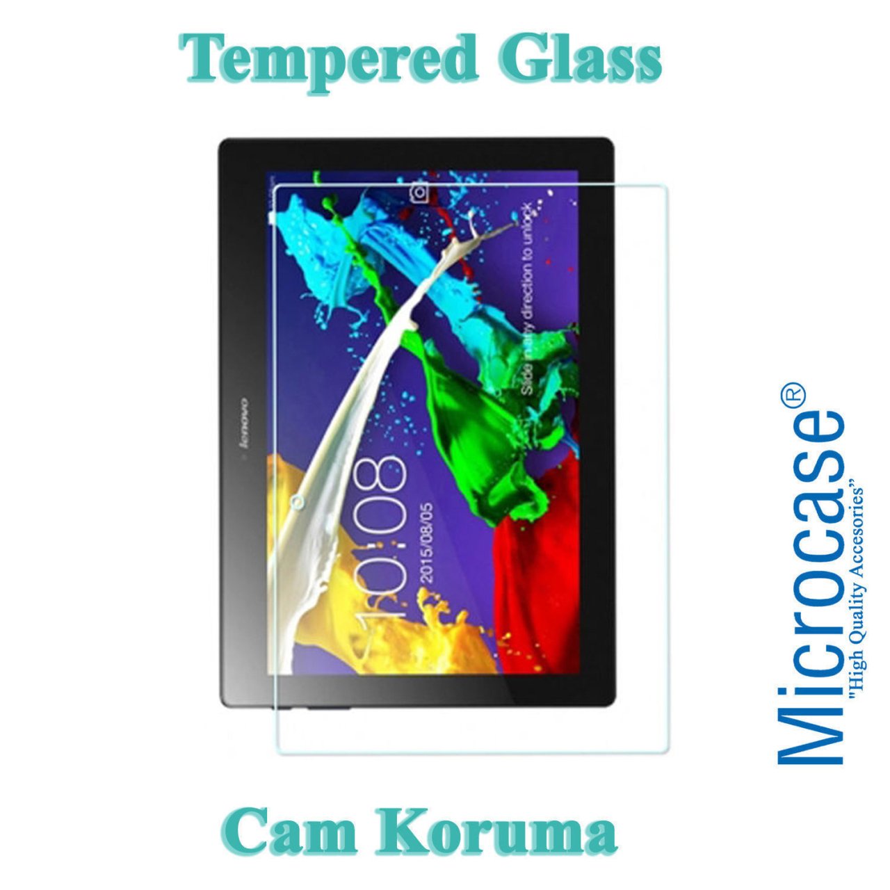Microcase Lenovo Tab 2 A10-70 Tempered Glass Cam Koruma