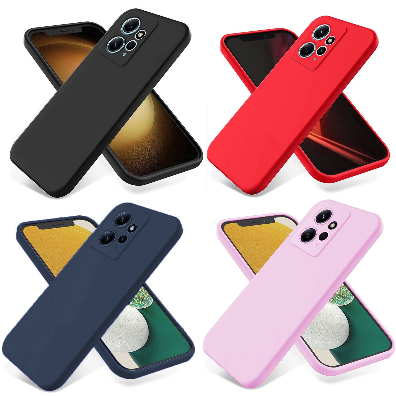 Microcase Xiaomi Redmi 12 4G CamPRO Serisi Kamera Korumalı Silikon Kılıf - AL3427