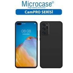 Microcase Huawei P40 CamPRO Serisi Kamera Korumalı Silikon Kılıf - Siyah