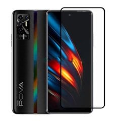 Microcase Tecno Pova 3 Tam Kaplayan Kavisli Tempered Cam - Siyah