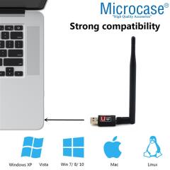 Microcase 2.4GHz 1200 Mbps USB Wireless Adaptör WiFi Anten 15 cm - AL2751