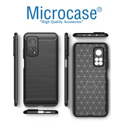 Xiaomi Mi 10T Brushed Carbon Fiber Silikon Kılıf