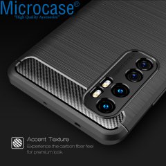 Xiaomi Mi 10T Brushed Carbon Fiber Silikon Kılıf