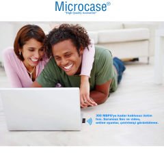 Microcase 2.4GHz 300 Mbps USB Wireless Adaptör WiFi Anten 15.5 cm - AL4221