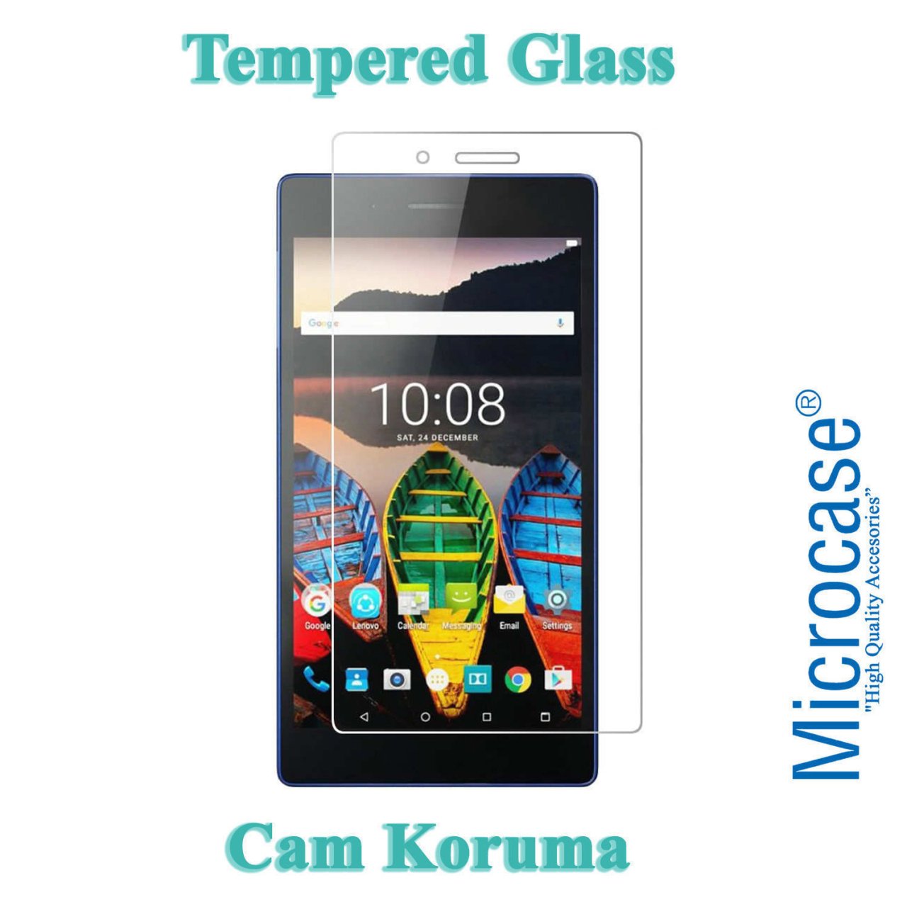 Microcase Lenovo Tab 3 A7-10F A710F 7 inch Tempered Glass Cam Koruma