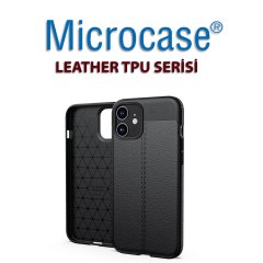 iPhone 12 Mini Leather Tpu Silikon Kılıf - Siyah