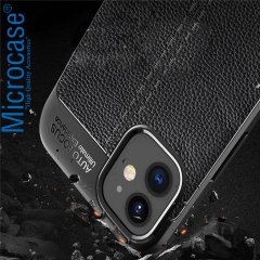iPhone 12 Mini Leather Tpu Silikon Kılıf - Siyah