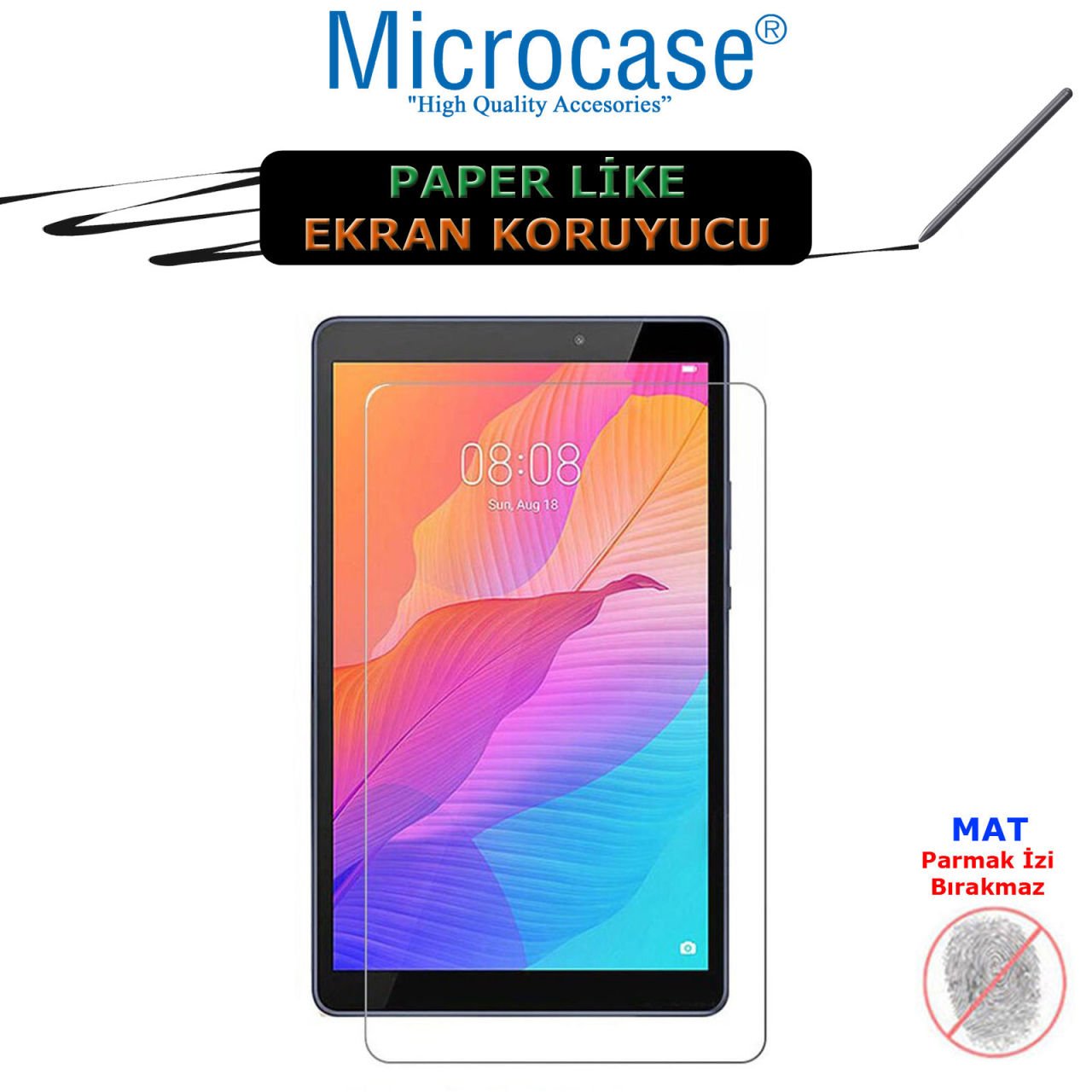 Microcase Huawei Matepad T8 8 inch Paper Like Pencil Destekli Kağıt Hissi Veren Mat Ekran Koruyucu