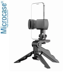 Microcase 3 Ayak Mini Kamera Tripodu + Döner Başlık Telefon Tutucu - AL2943