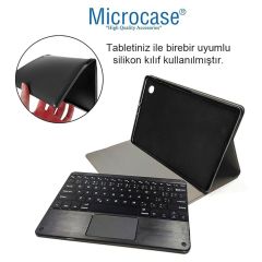 Microcase  Lenovo Tab M11 TB330FU 11 inch Tablet için Bluetooth Touchpad Klavye + Standlı Kılıf - BKK5