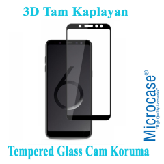 Galaxy A6 Plus 2018 3D Curved Tam Kaplayan Tempered Cam Koruma-Sİ