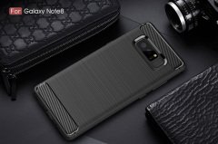 Samsung Galaxy Note 8 Brushed Carbon Fiber Silikon TPU Kılıf
