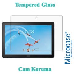 Microcase Lenovo Tab 4 10 Plus TB-X704F 10.1 Universal Döner Standlı Tablet Kılıfı + Tempered Glass Cam Koruma