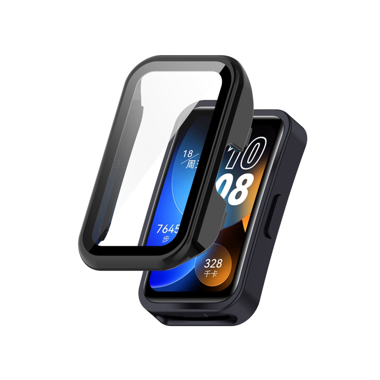 Microcase Huawei Band 9  Ekran Korumalı Sert Rubber Kılıf - AL3173