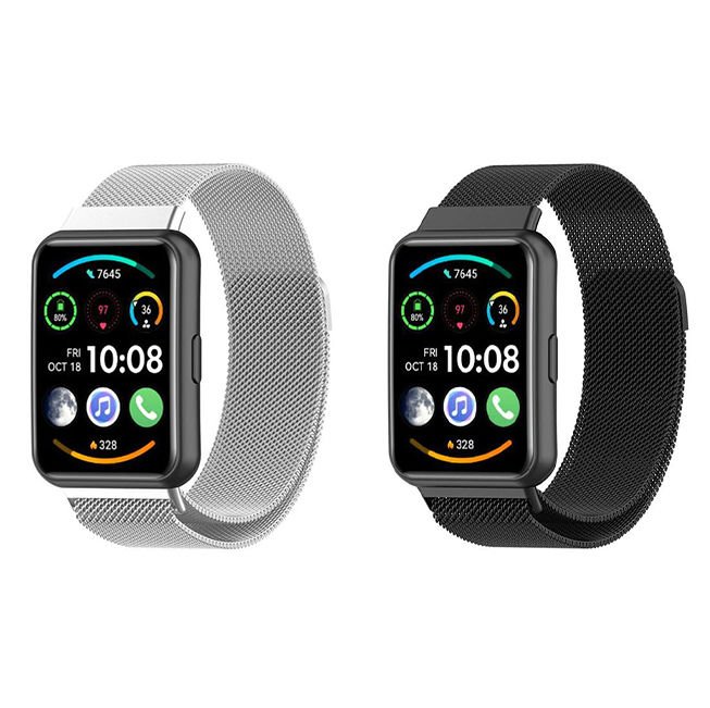 Microcase Huawei Watch Fit 1 için Mıknatıslı Metal Kordon Kayış - KY59