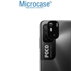 Microcase Xiaomi Poco M3 Pro Kamera Lens Koruma Halkası - Kapalı Tasarım Siyah
