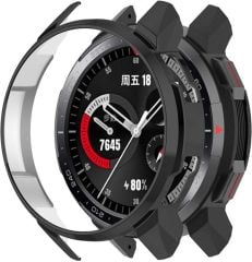 Microcase Honor Watch GS Pro Önü Açık Tasarım Sert Rubber Kılıf - Siyah