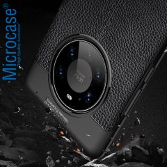 Huawei Mate 40 Pro Leather Tpu Silikon Kılıf - Siyah
