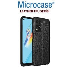 Microcase Oppo A54 Leather Tpu Silikon Kılıf - Siyah