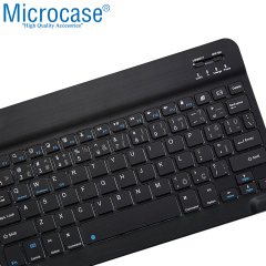 Microcase Tablet ve Telefonlar için Şarjlı Türkçe Bluetooth Klavye 27 cm - AL2736 Siyah